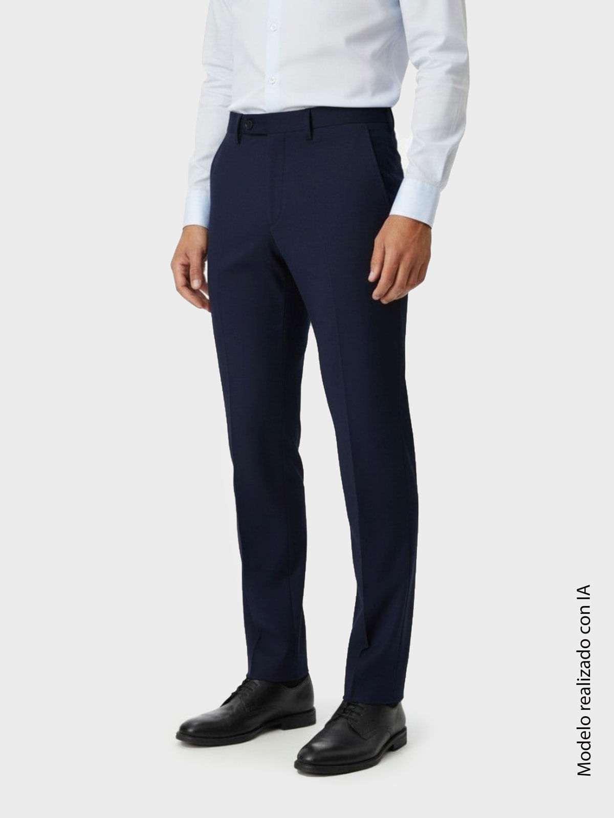 Pantalón para Hombre Semi Slim Fit en Lana con Bota Semi Justa