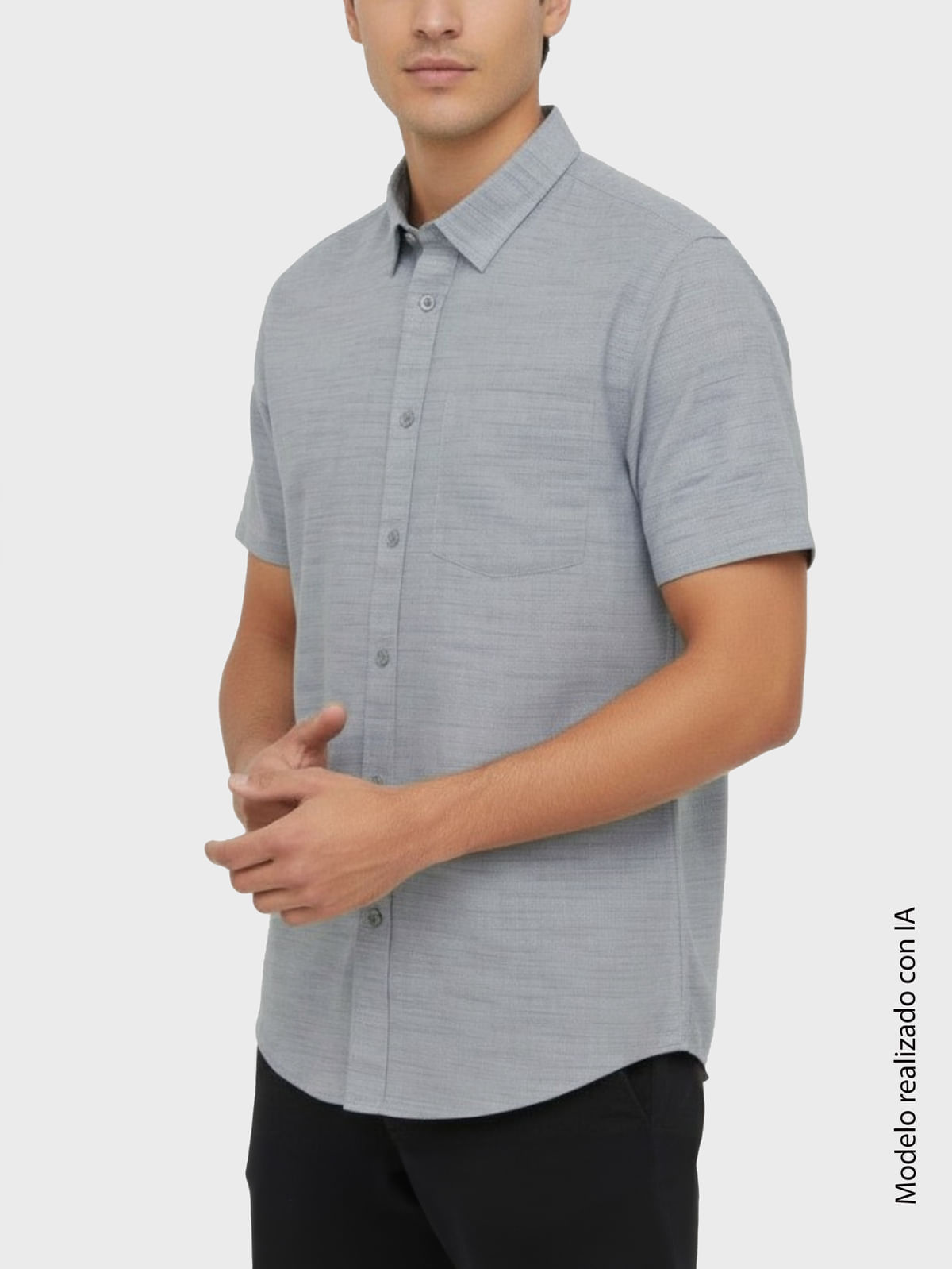 Camisa Casual para Hombre Regular Fit Tafetán Algodón Cuello Bali
