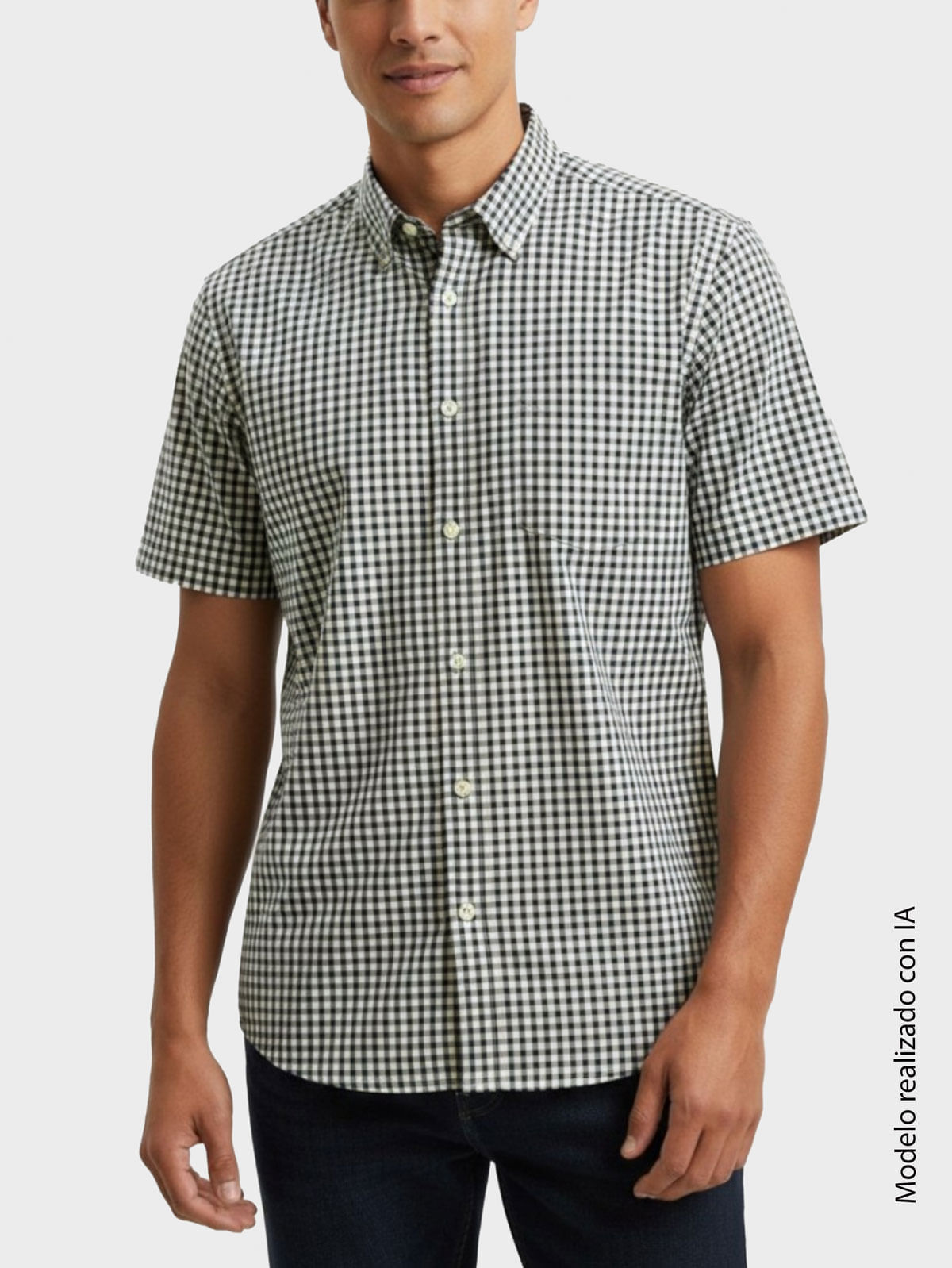 Camisa Casual para Hombre Regular Fit Tafetán Algodón Puño Dobladillado