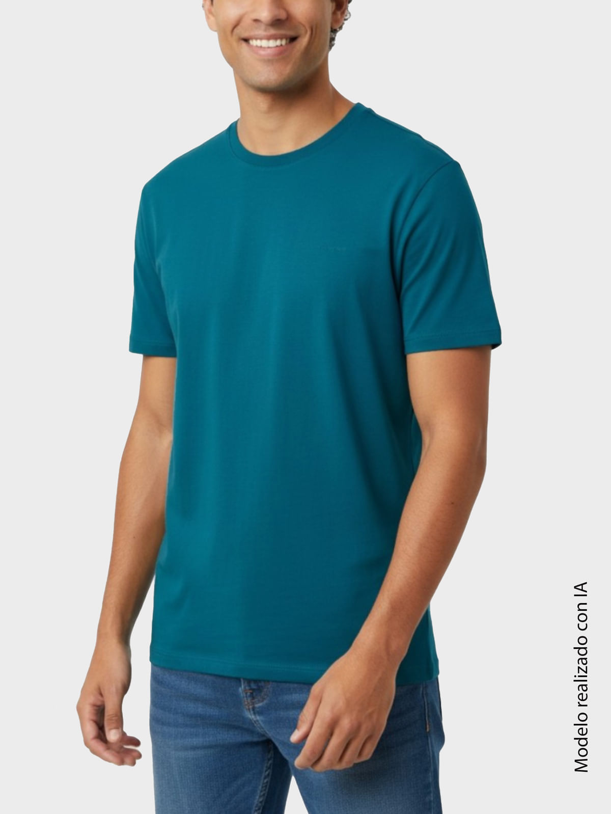 Camiseta Unicolor para Hombre Cuello Redondo en Algodón Arturo Calle