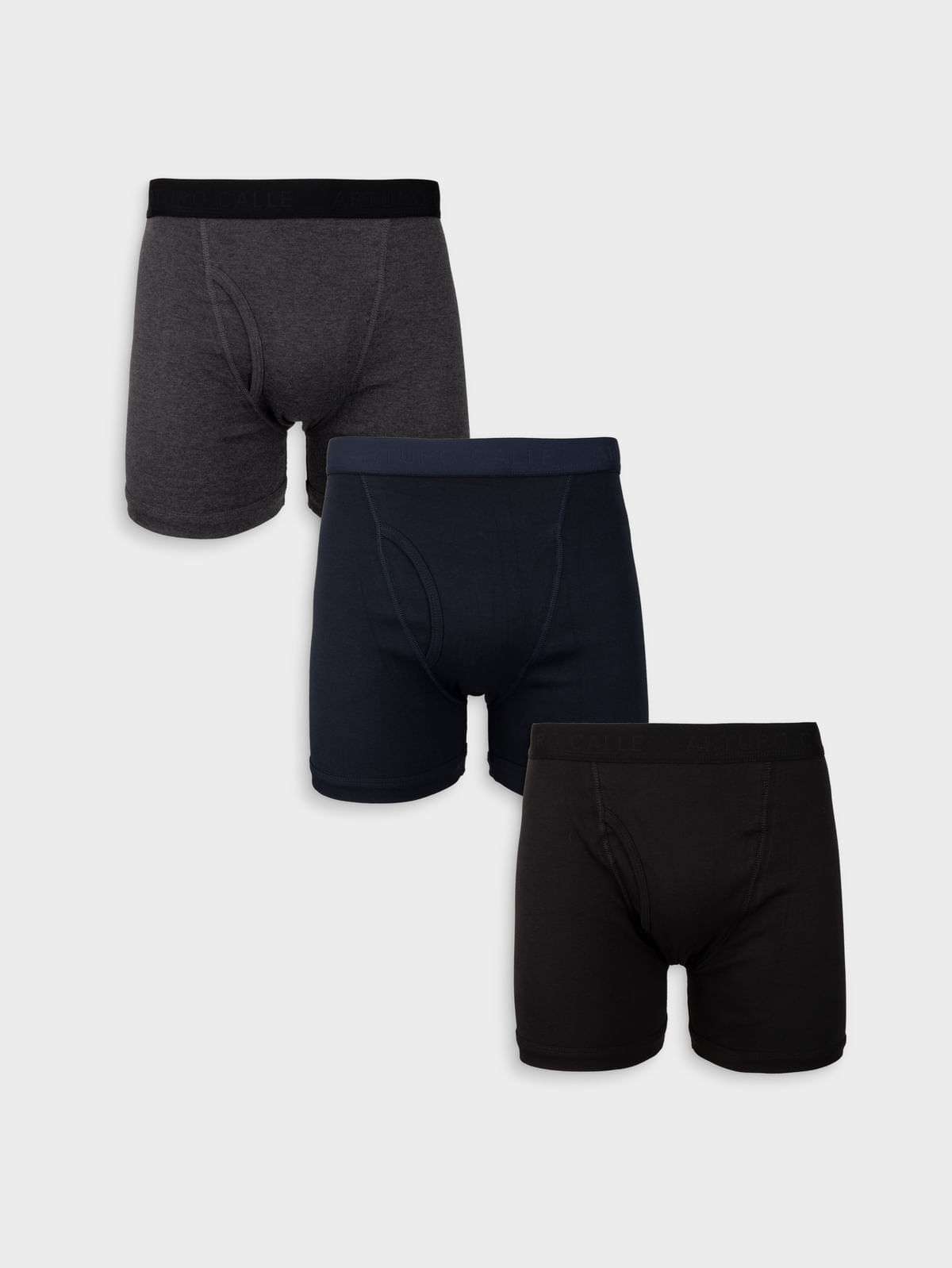 Set x 3 Bóxer Medio para Hombre en Fibras Naturales