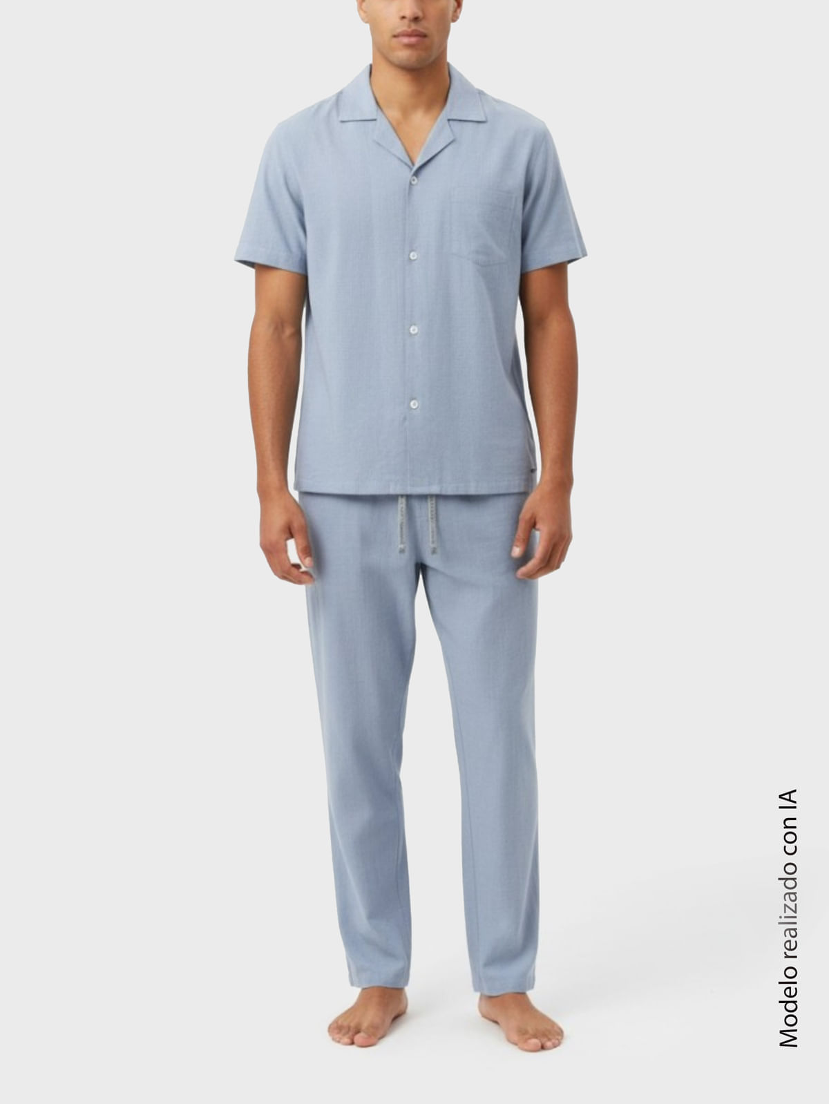 Pijama para Hombre de Pantalón y Camisa Algodón