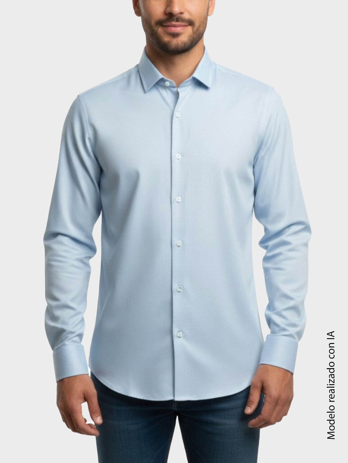 Camisa para Hombre Regular Fit Corte Recto con Cuello Angeles Estampada