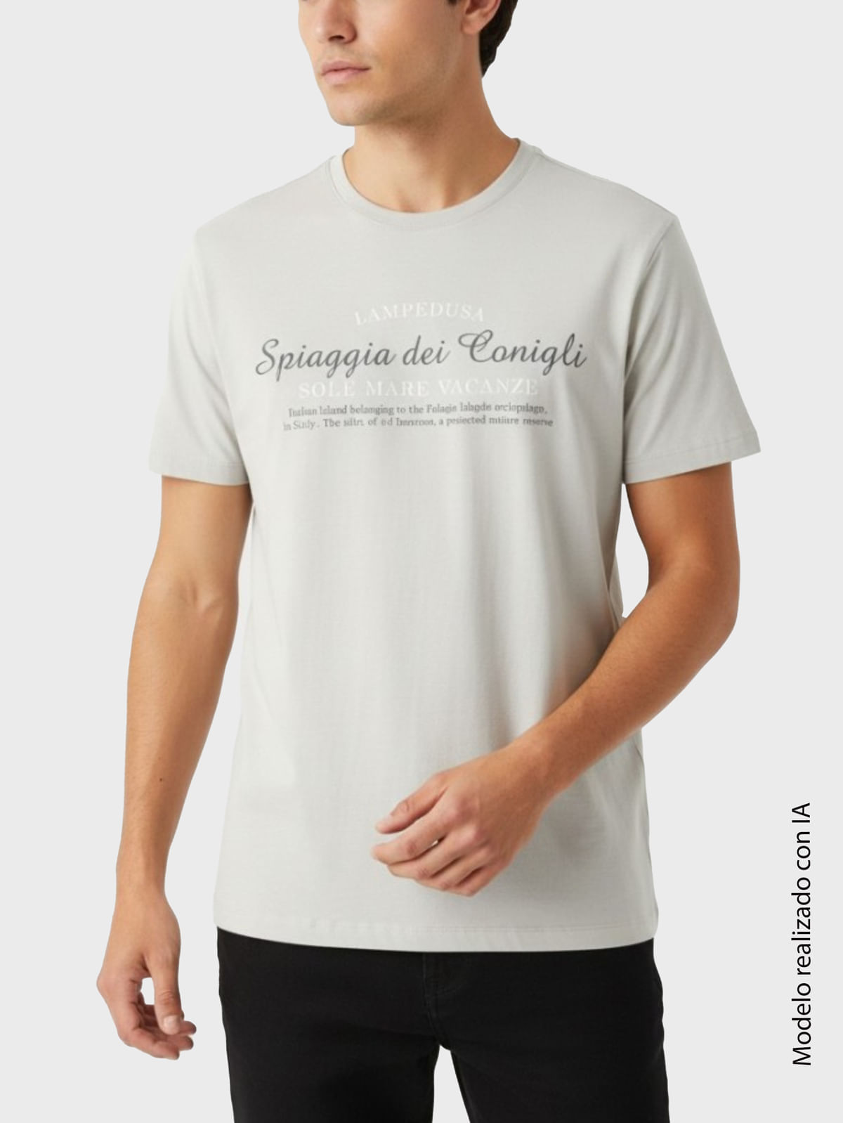 Camiseta para Hombre en Algodón Cuello Redondo