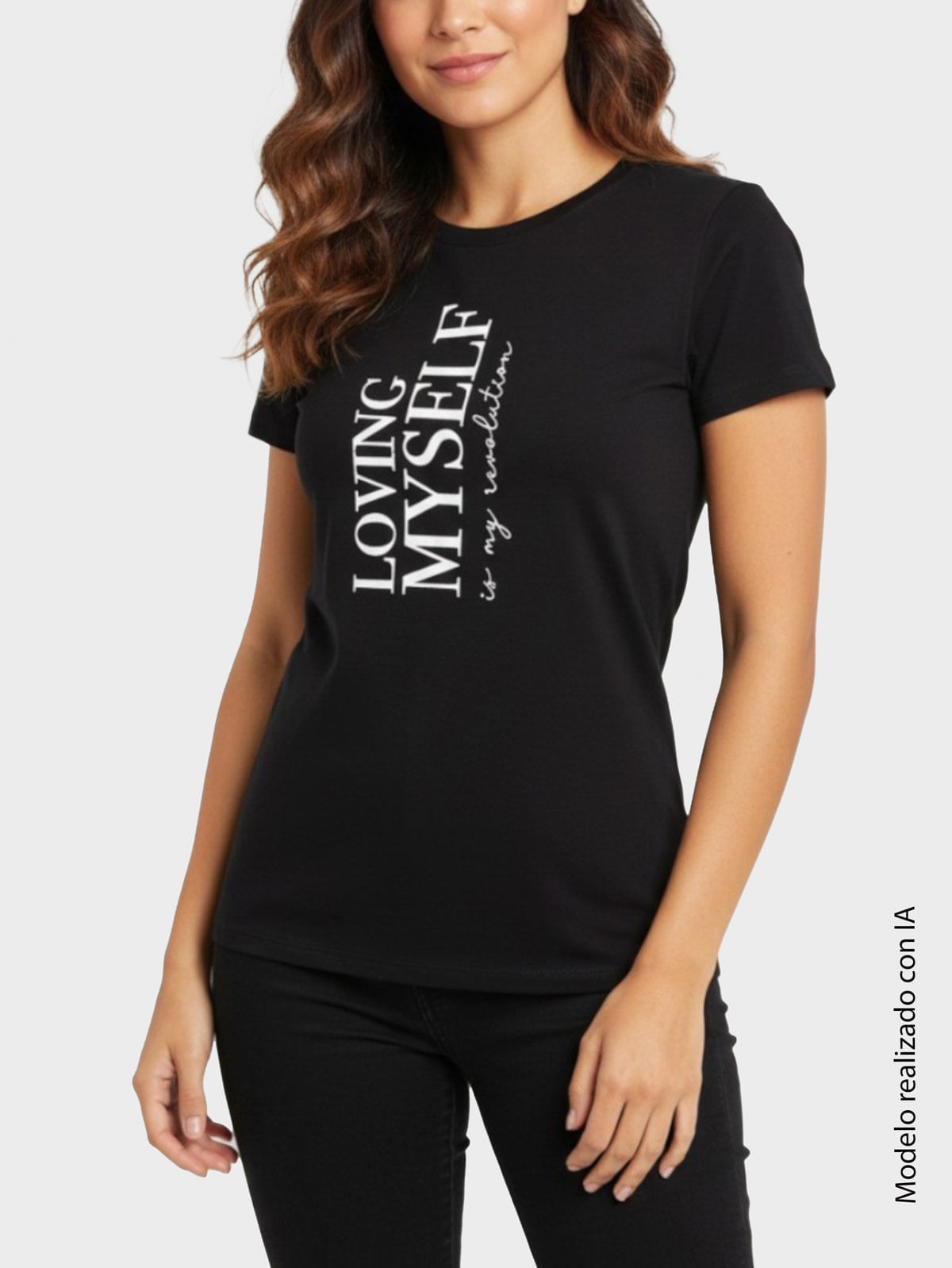 Camiseta Estampada para Mujer en Algodón Y Tejido de Punto