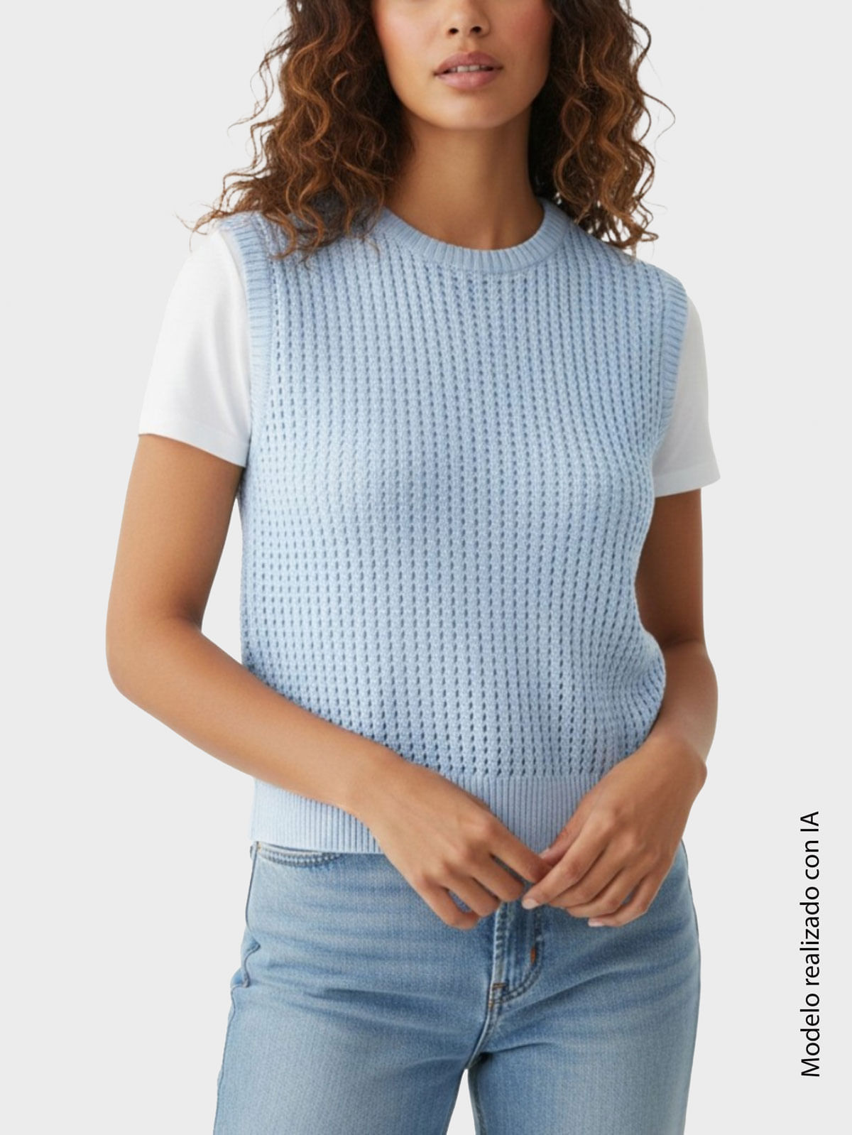 Camisa Tejida para Mujer en Punto de Acrílico Y Fibras Suaves