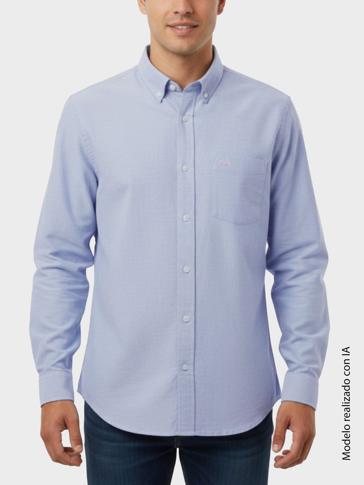 Camisa Casual para Hombre Semi Slim Fit Hombros Entallados