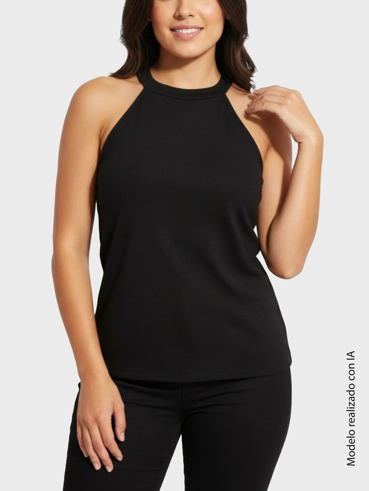 Camiseta para Mujer en Mezcla de Viscosa y Elastano con Tejido de Punto