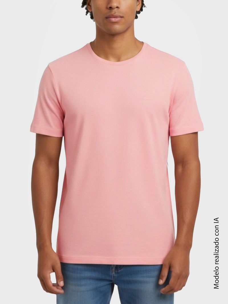 Camiseta para Hombre Cuello Redondo en Mezcla Poliéster Y Algodón