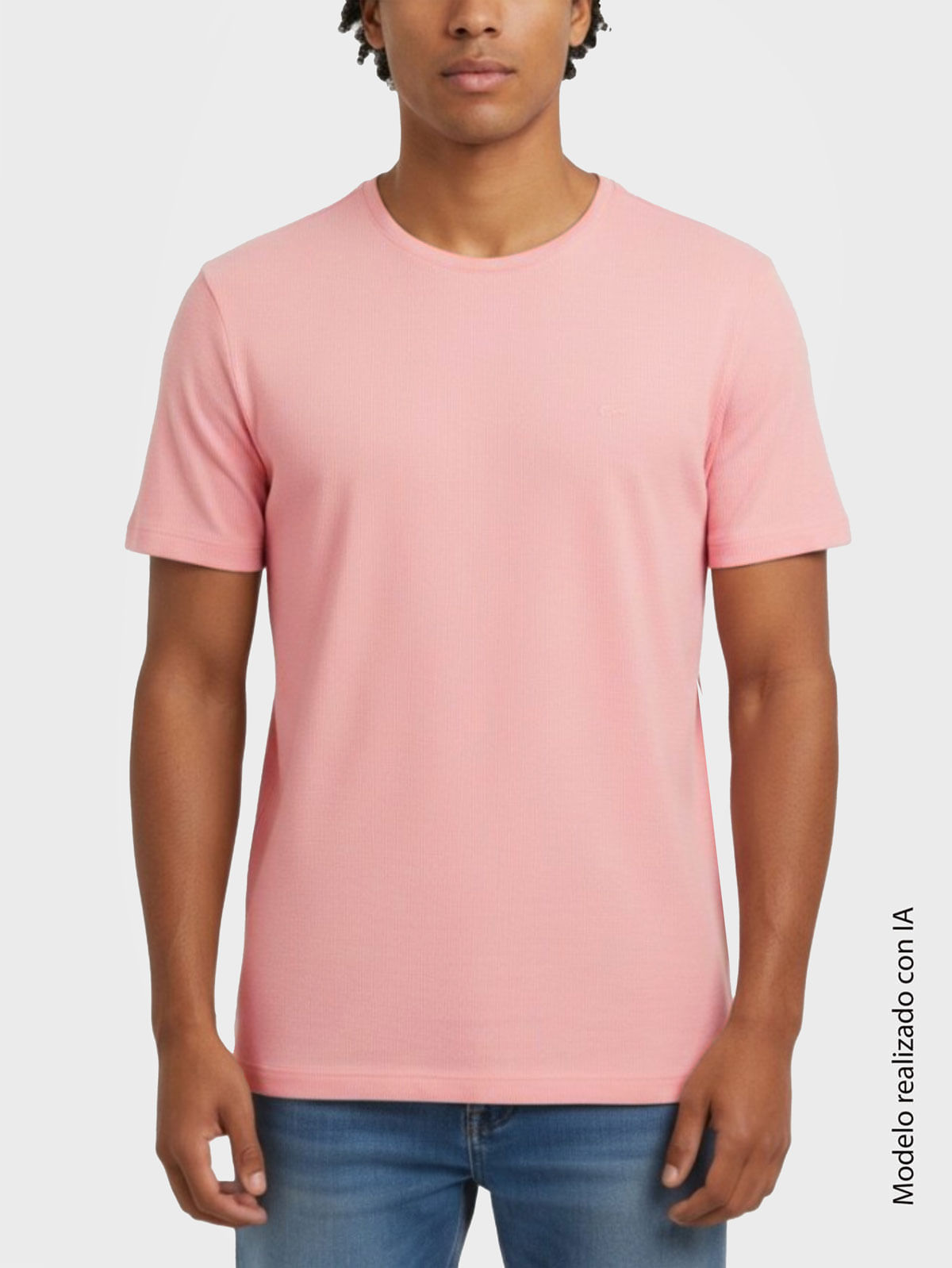Camiseta para Hombre Cuello Redondo en Mezcla Poliéster Y Algodón