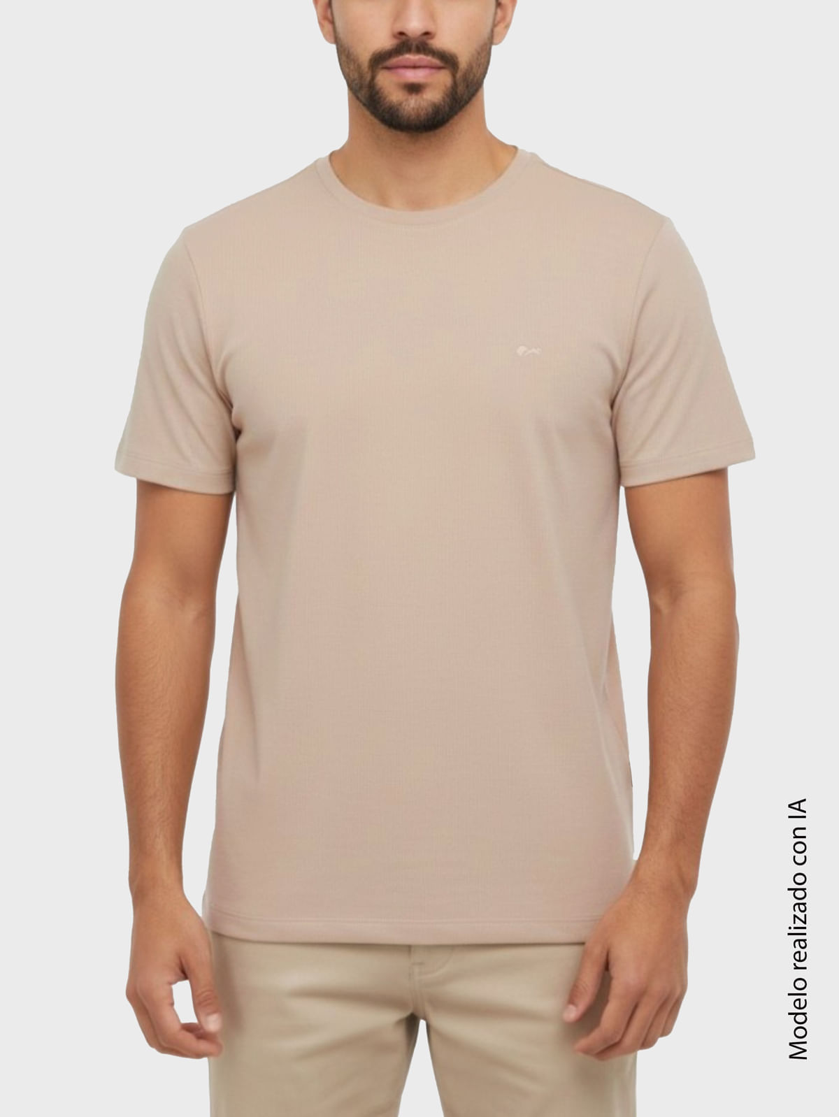 Camiseta para Hombre Cuello Redondo Tejido Jersey Suave