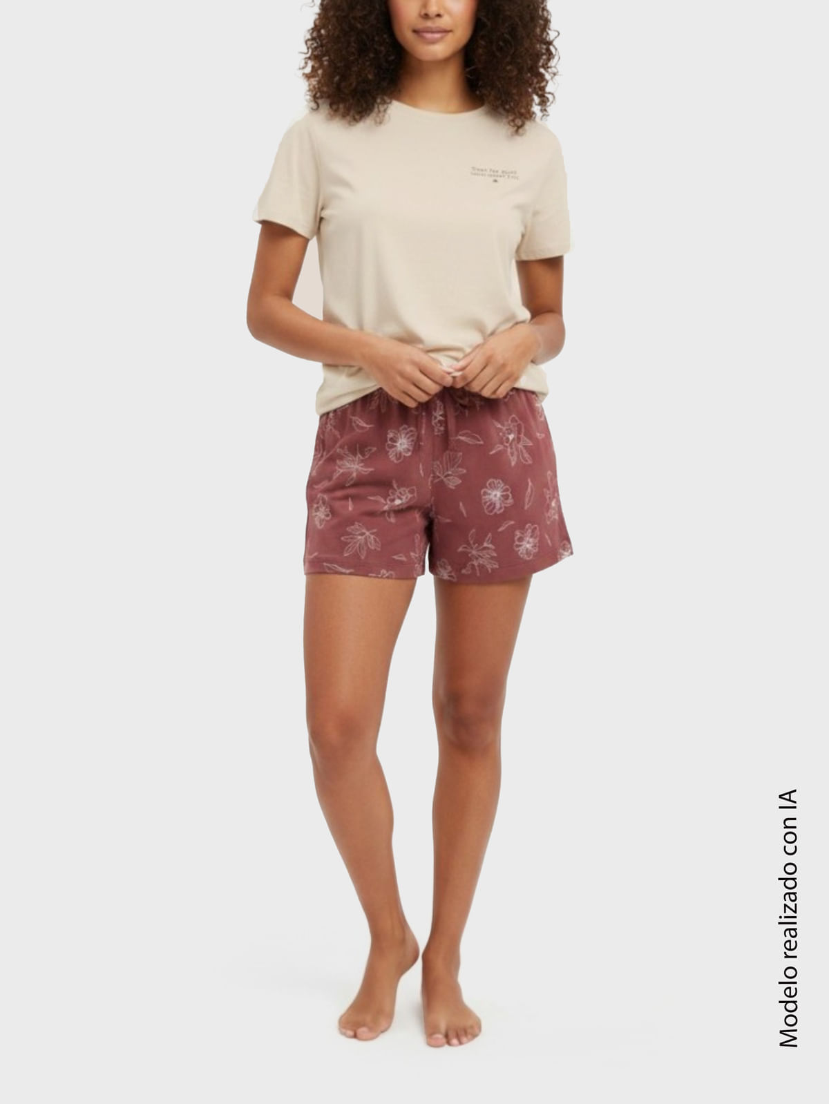 Pijama para Mujer en Algodón Tejido de Punto Suave