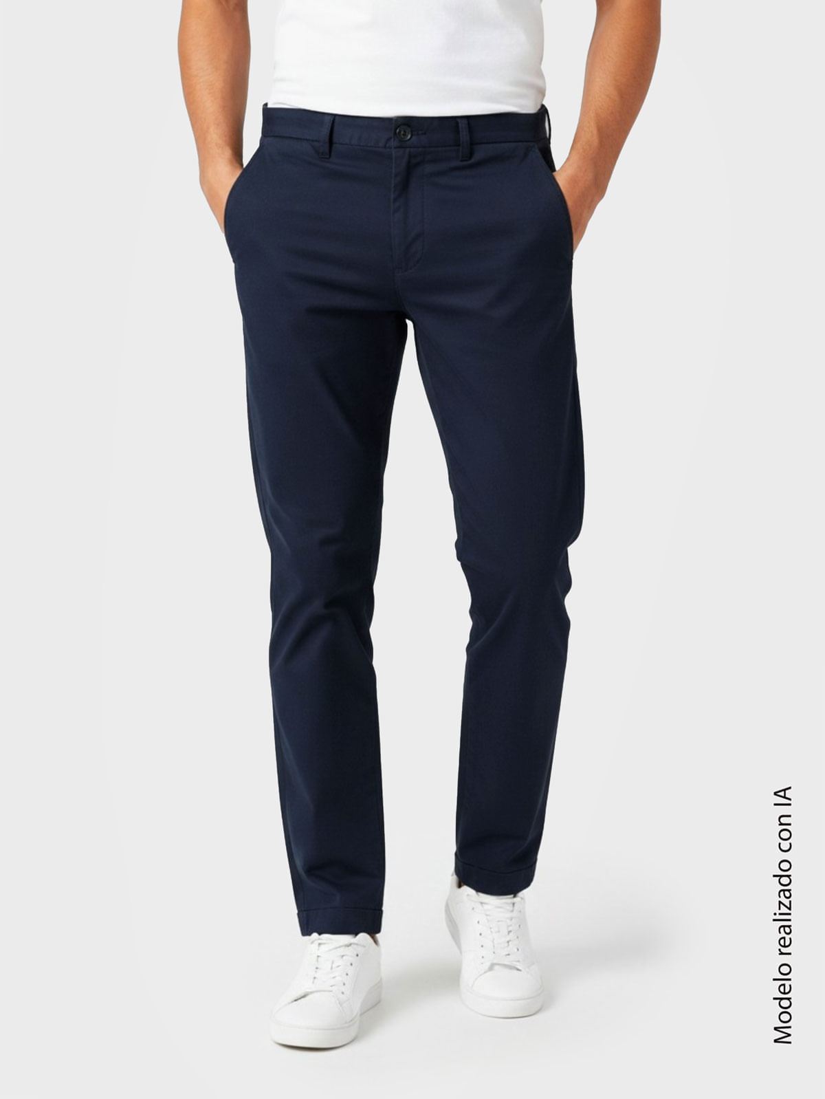 Pantalón Business para Hombre Corte Recto con Amplitud en Cintura Y Sisa Dobbys