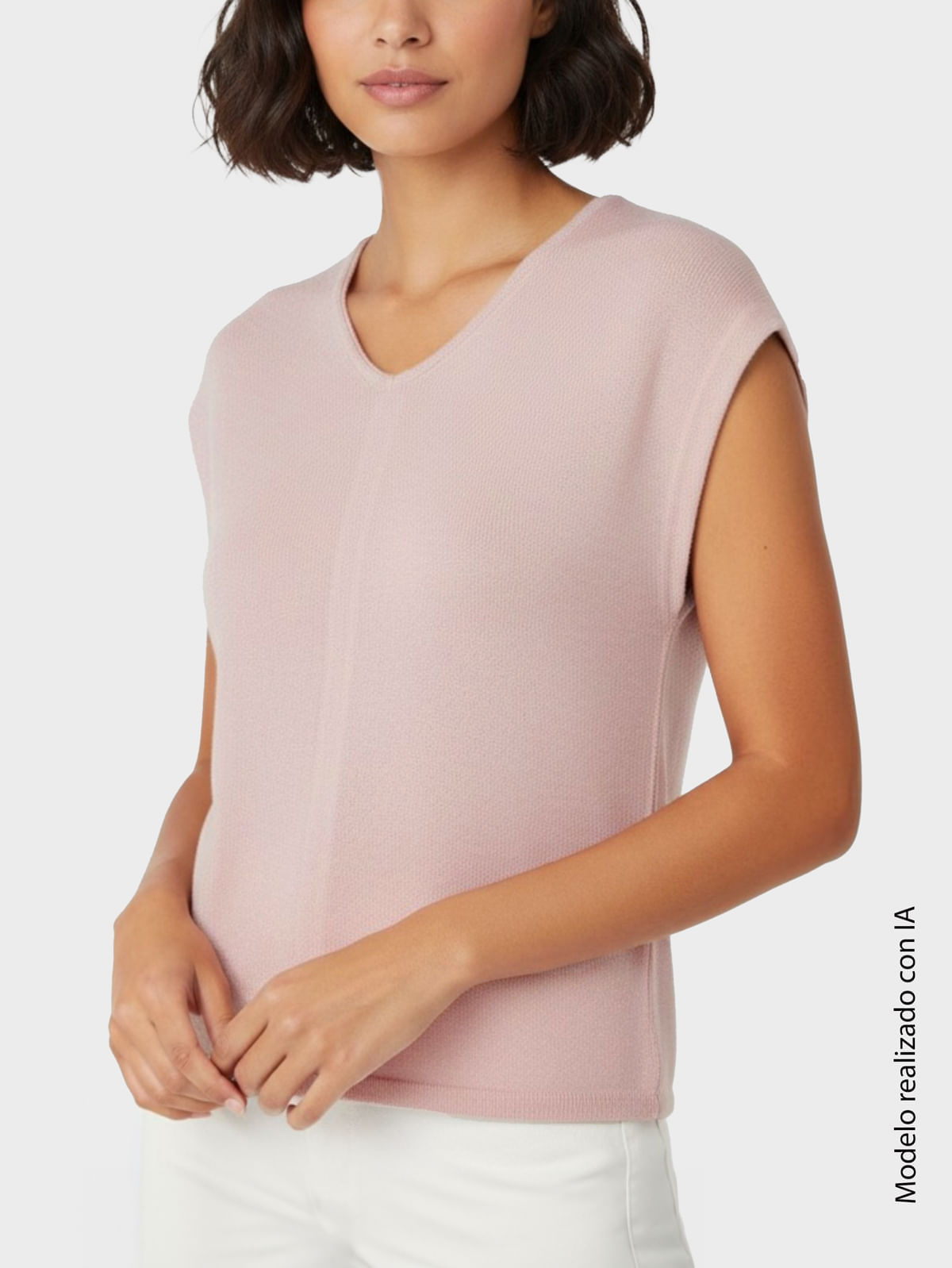 Camiseta para Mujer Cuello V en Poliéster Flexible
